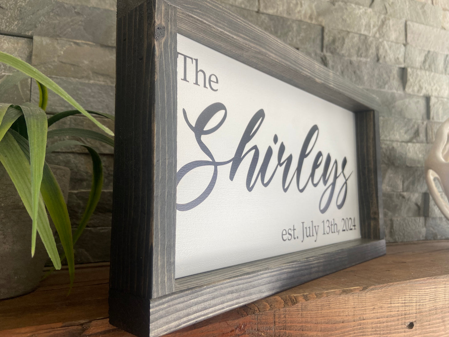 Custom Wood Framed Sign - Wedding Anniversary Gift - Personalized Sign