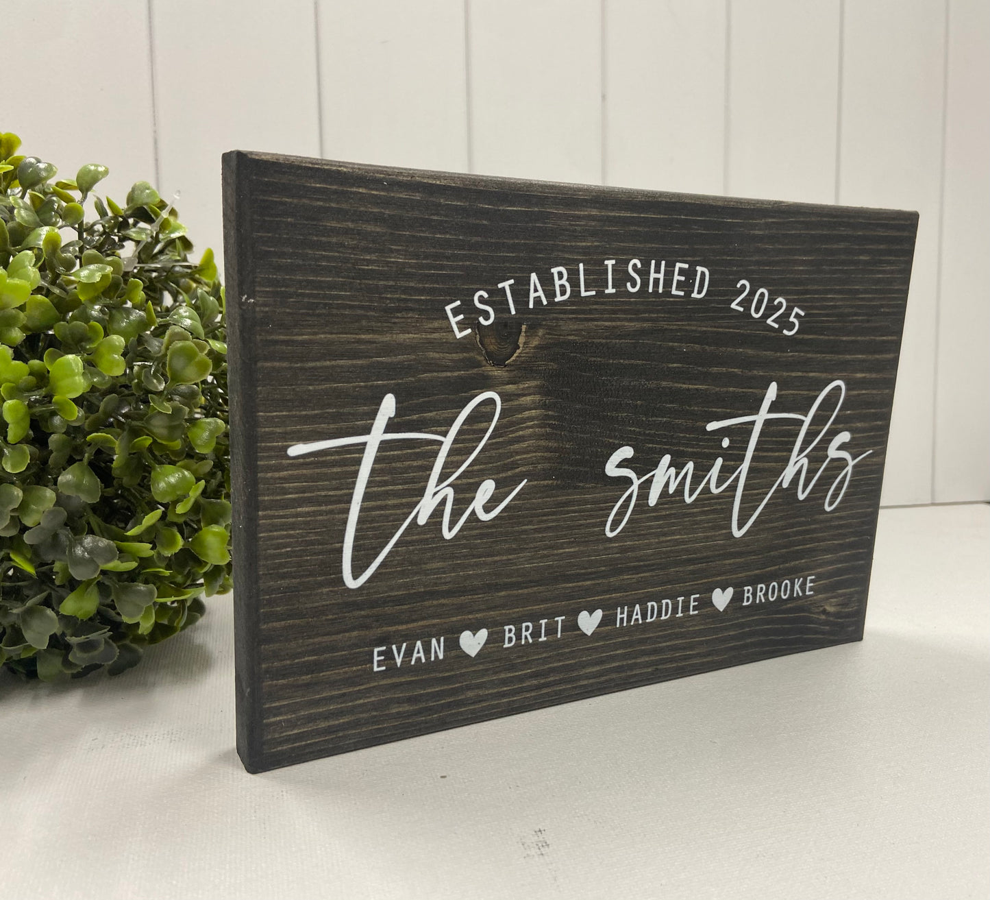 Custom Family Name Sign, Personalized Wood Sign with Last Name, Established sign