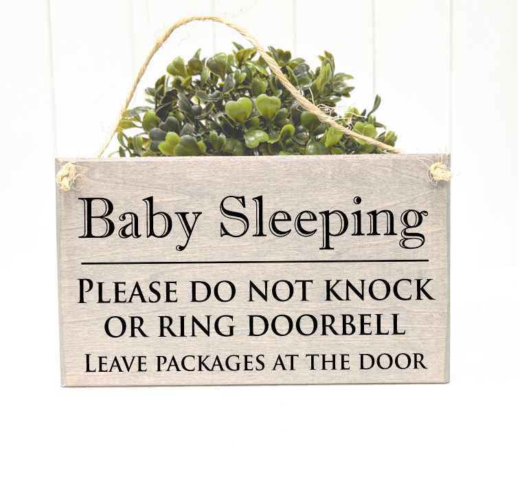 Baby Sleeping - Do Not Disturb Sign - Do not knock or ring doorbell