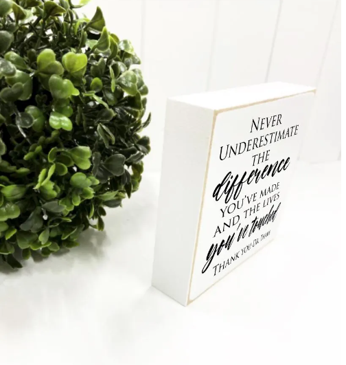 Personalized Gift for Doctor, Nurse or Retirement Sign, Personalized Gift, Doctor Gift, Retiring Teacher coworker Stand Alone Block