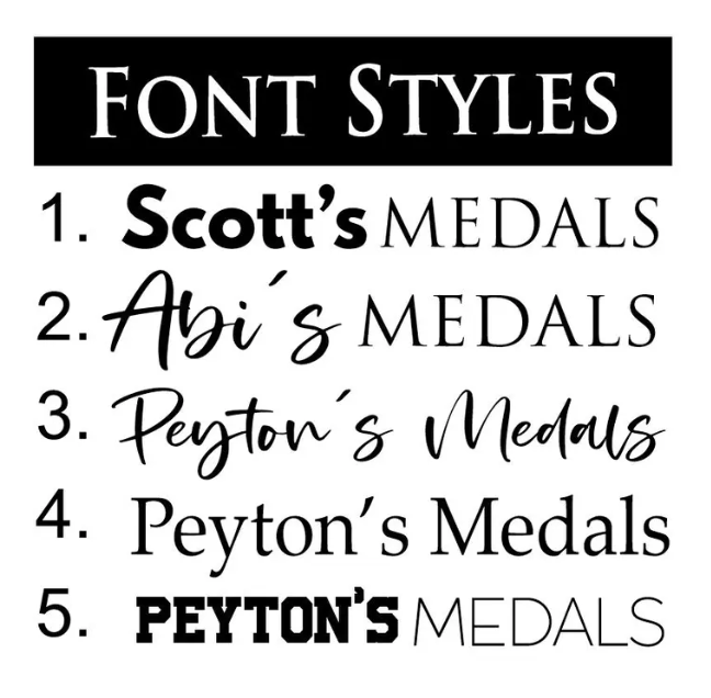 Personalized Medals Display Hanger with hooks