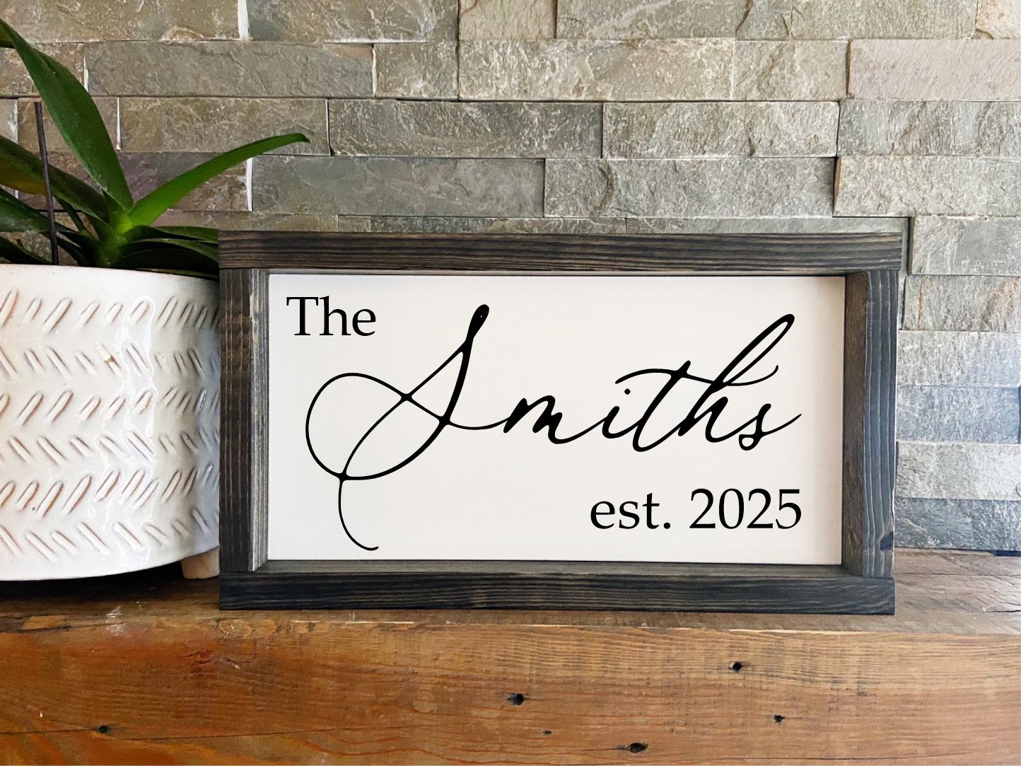 Custom Wood Framed Sign - Wedding Anniversary Gift - Personalized Sign