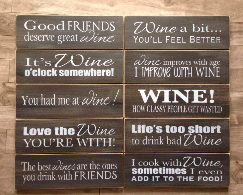 It's Wine O'Clock somewhere - 5"x16" -WS