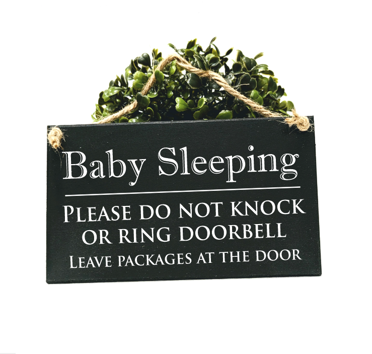 Baby Sleeping - Do Not Disturb Sign - Do not knock or ring doorbell