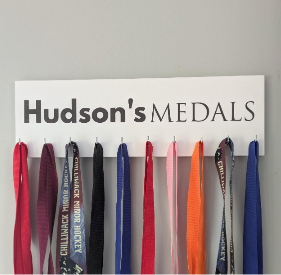 Personalized Medals Display Hanger with hooks