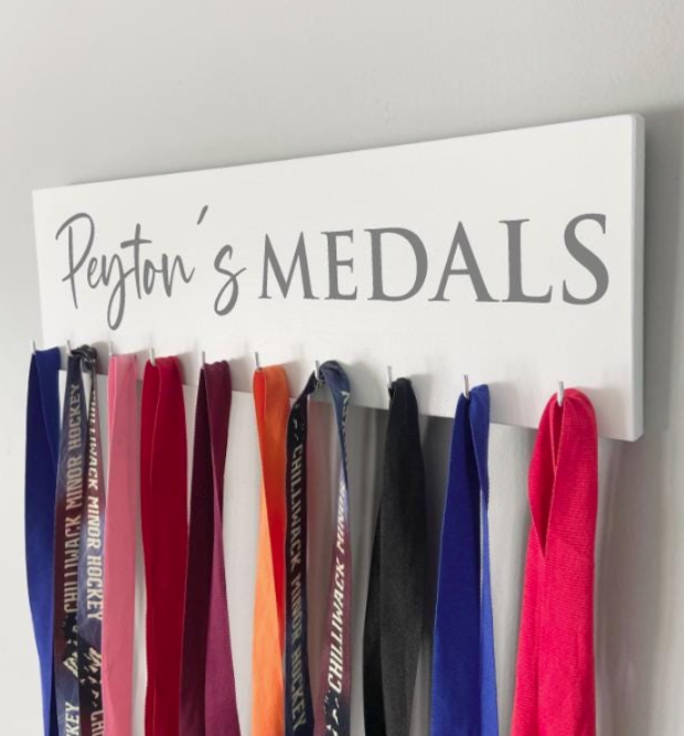 Personalized Medals Display Hanger with hooks