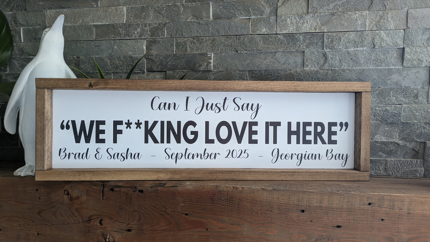 Custom Wood Framed Sign - Grandparents Gift - Personalized Sign