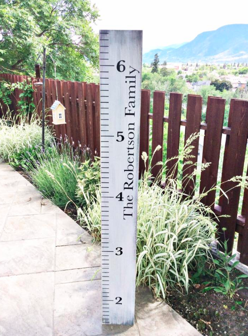 Wide Personalized Growth Chart Ruler 7.25" x 60" - Pine