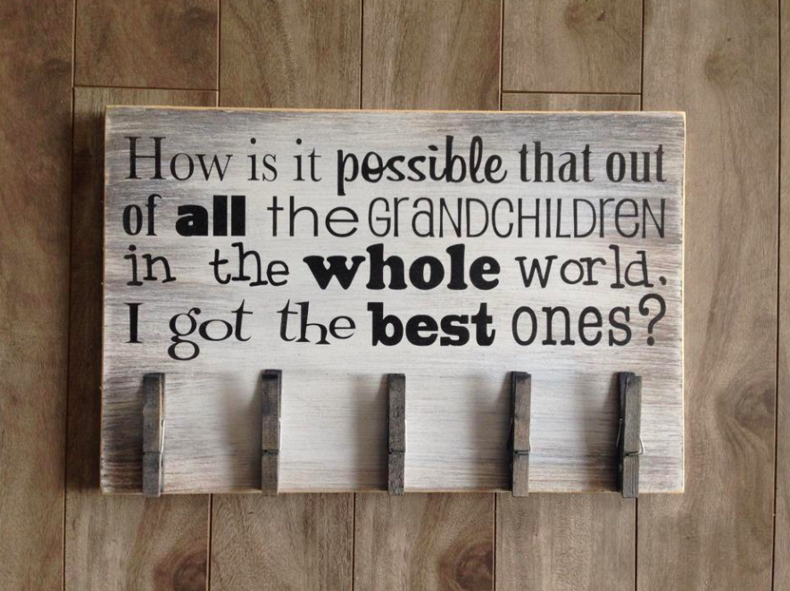 How is it possible we have the best grandchildren - 9" x14" - MDF with 5 pegs