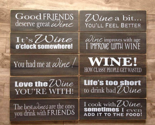 It's Wine O'Clock somewhere - 5"x16" -WS