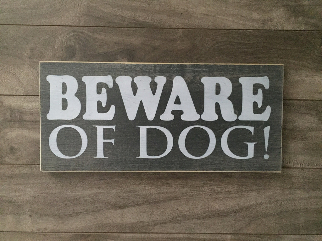 Stock - Beware of dog sign 5.5"x12"